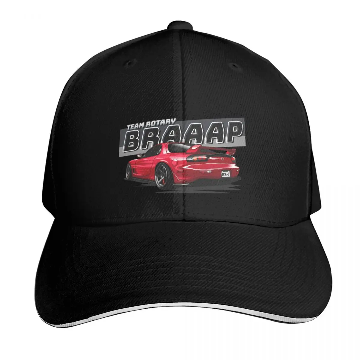 Team Rotary - BRAAAP Baseball Cap Quick Dry Performance Cotton Twill Breathable Contrast Two Tone Brim