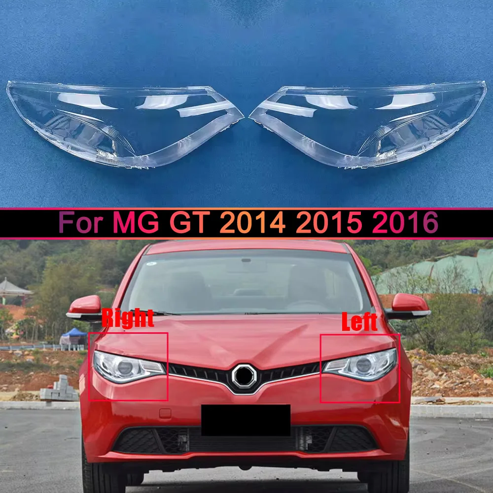 

For MG GT 2014 2015 2016 Front Headlight Cover Transparent Lamp Shade Headlamp Shell Lens Plexiglass Replace Original Lampshade