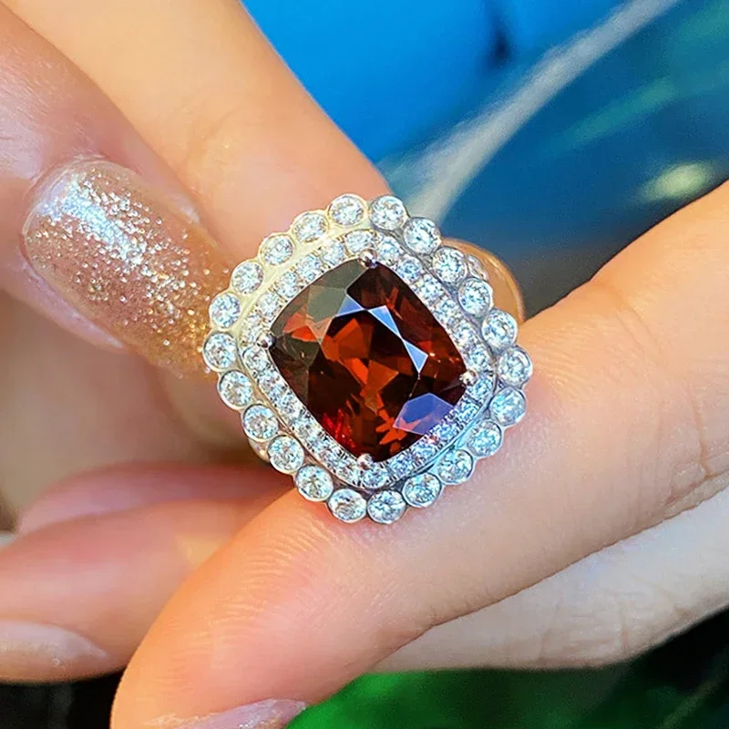 2025 الجمالية العقيق تشيكوسلوفاكيا النساء خواتم ل الزفاف المشاركة الفاخرة الإناث فنجر اكسسوارات هدية للذكرى السنوية مجوهرات الأزياء