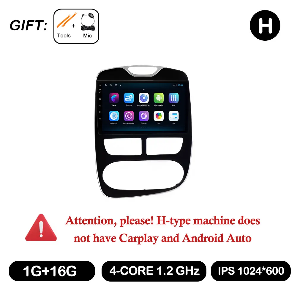 10 ''Voor Renault Clio 4 2012-2016 Carplay Autoradio Multimedia Video Player Android Auto 4G WIFI GPS navigatie DSP stereo BT
