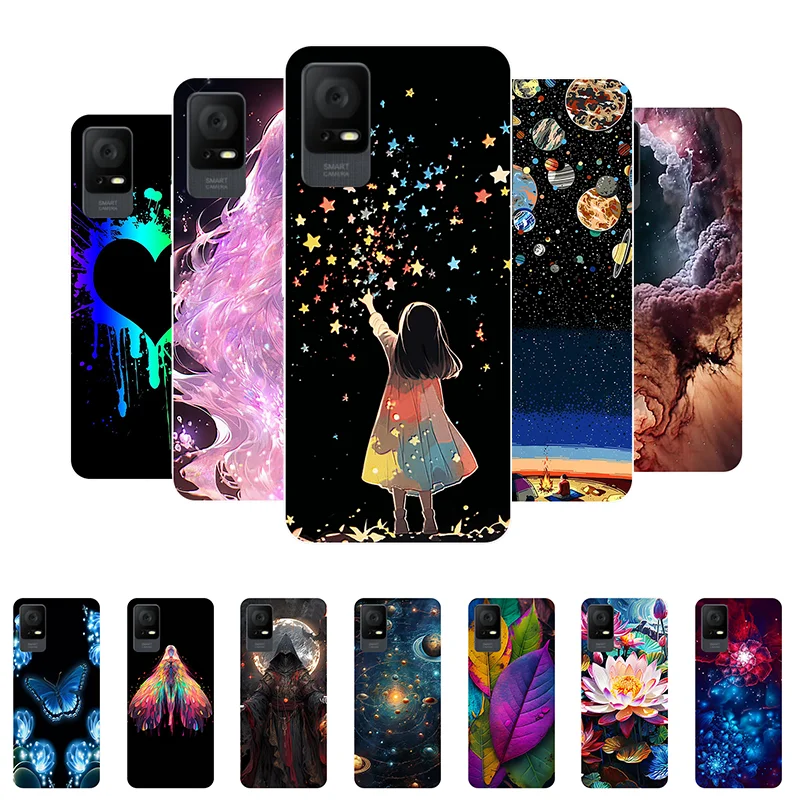 Case For TCL 408 T507D1 Cover TCL 408 Case Silicone Soft Fashion Girl Flower Back Cover for TCL408 Phone Cases