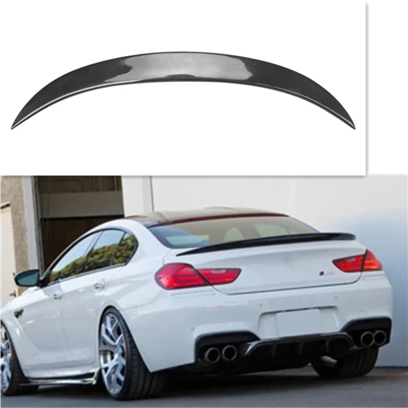 

F06 Carbon Spoiler P Style or M6 style spoiler For BMW Gran Coupe 6 series Carbon Fiber Rear trunk spoiler wing 2012-2017