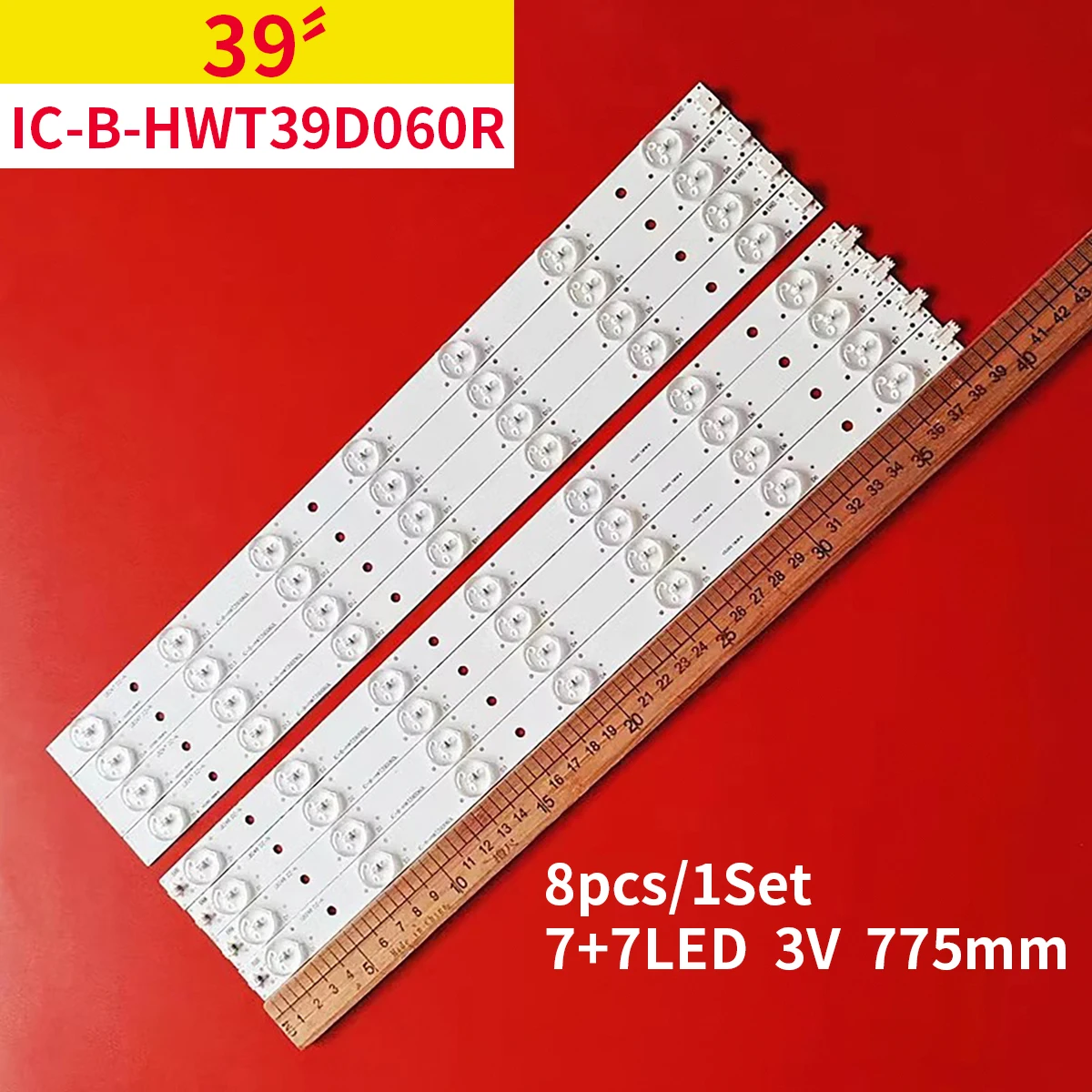 LED Backlight bar for 180-W00-390000H IC-B-HWT39D060 IC-B-HWT39D060L IC-B-HWT39D060R V390HJ1-P02 T390HVN01.0