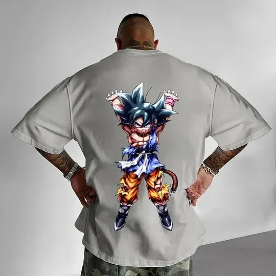 Dragon Ball Anime giapponese T-shirt da uomo e da donna Son Goku Trend Cotton Ragazzi e ragazze Bambini Y2k Harajuku Maniche corte