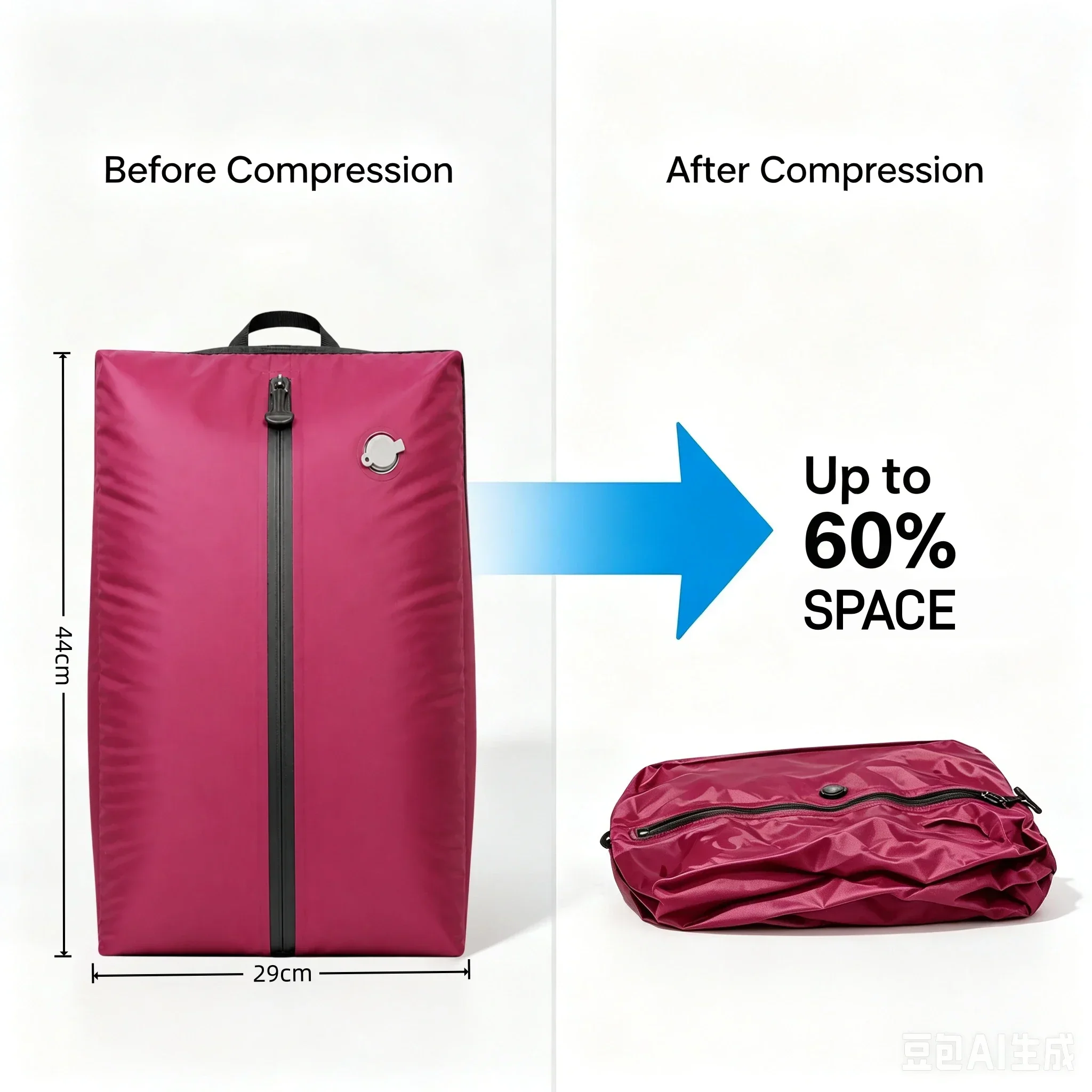 17L Vacuum Storage Bags Airport Security‑Friendly Waterproof Packing Cube For Travel Household,Compression Bag Luggage Organizer