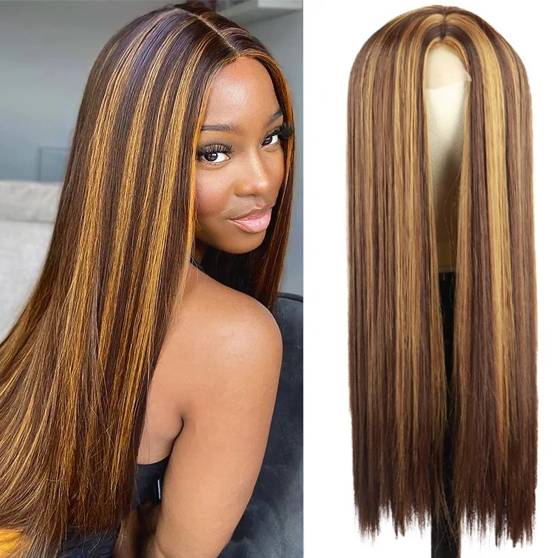 trendy-european-and-american-style-small-lace-front-piano-colored-long-straight-synthetic-wig