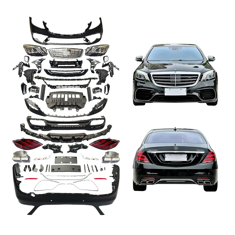 

Clrak AutomobileFor Mercedes Benz S222 Car Modification Body Kit Upgrade S63 Front Bumper Fog Lights Headlights Rear Bumper Tail