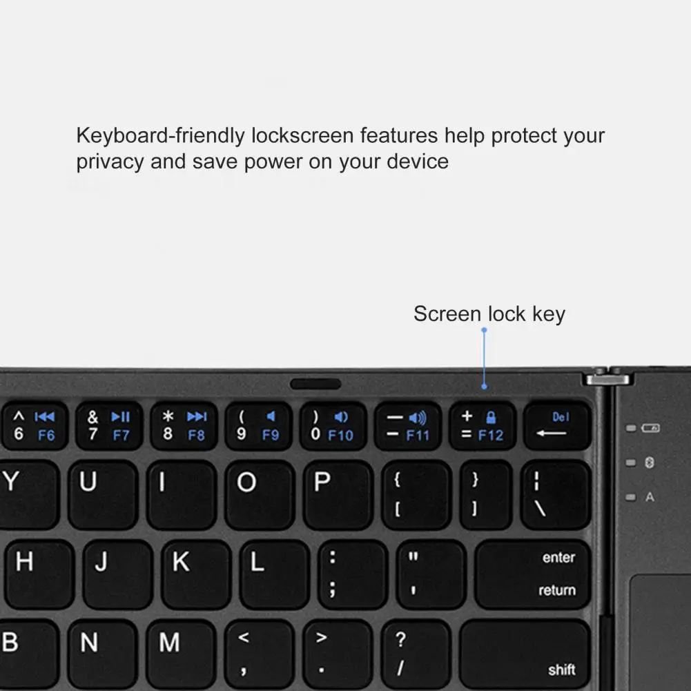 Imagem -05 - Teclado sem Fio Dobrável Conveniente Universal 63 Teclas Três Sistema Bluetooth-teclado Compatível