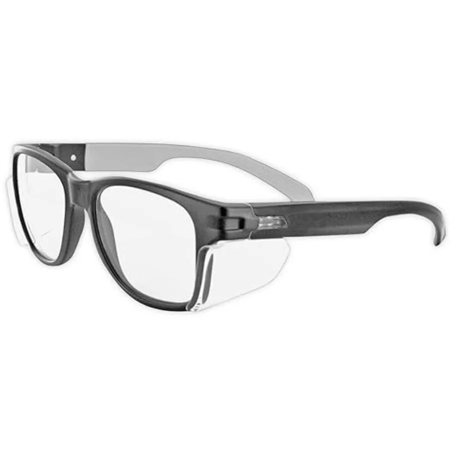 

Construction Safety Glasses | Black Frame — 1 Pair, Clear Lenses | Side Shields, Anti-Fog & Anti-Scratch, 99.9% UV Protection, Polycarbonate Lenses，Clear Lens | Black Frame