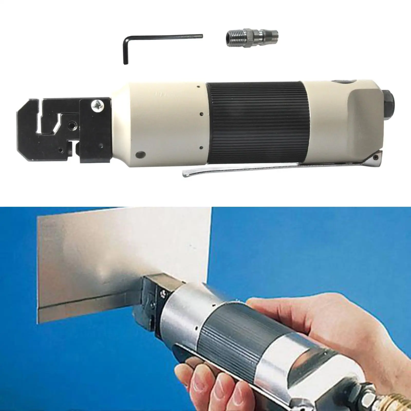 Pneumatic Punch Tool Air Powered Metal Puncher Punching Machine Edge Setter Panel Flanging Punch with Connector Wrench