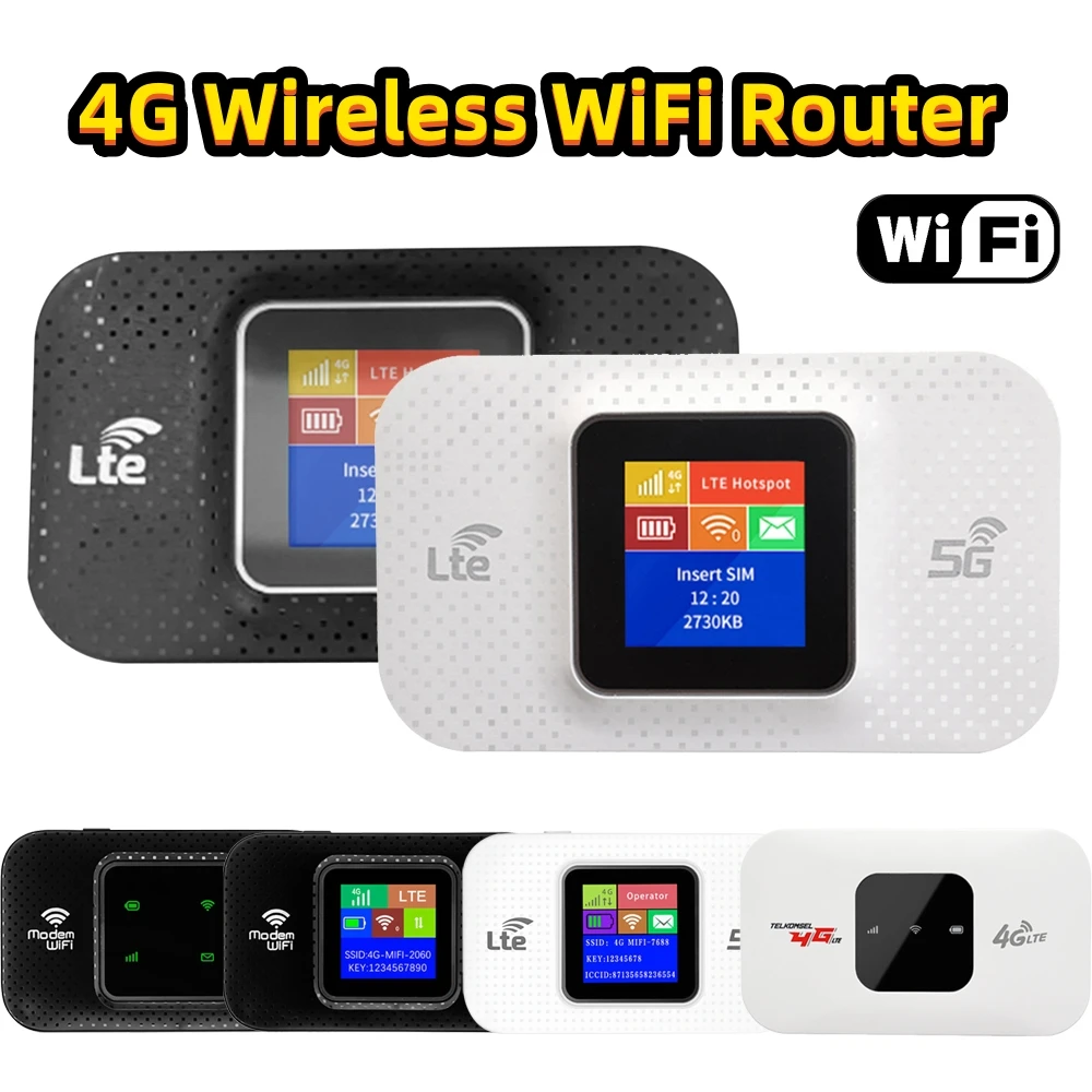 4G Lte Wireless Portable Wifi Router 3650mAh Mini Outdoor Hotspot with Sim Card Slot 150Mbps Mobile WiFi Router Pocket for Car