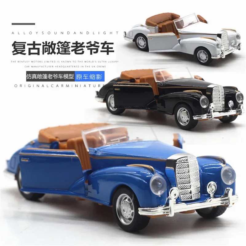 1: 36 Retro Convertible Vintage Car Alloy Car Toy Classic Model Children's Gift