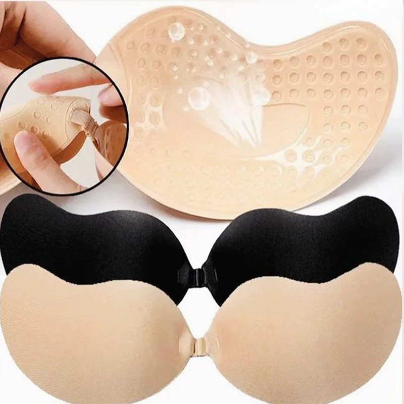 Invisible Strapless Adhesive Stick Bra Strapless Push Up Bras Women Sexy Backless Lingerie Seamless Silicone Bralette Underwear