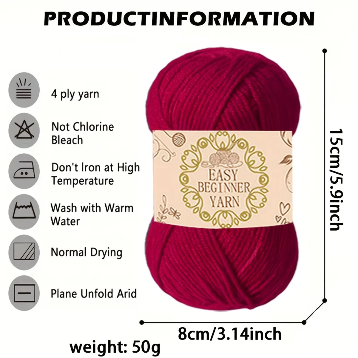 خيوط أكريليك ممتازة اقتصادية للغاية - 4 عبوات من خيوط أكريليك 50 جرام ذات 4 خيوط، بألوان زاهية وناعمة، هي خيار مثالي لـ