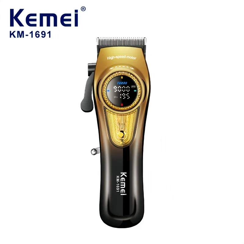 

Профессиональная машинка для стрижки волос Kemei KM 1691 с интеллектуальным цифровым дисплеем, перезаряжаемая от USB, инструмент для стрижки волос в салоне