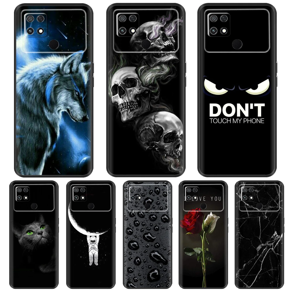 For Xiaomi Poco C40 2022 Phone Cases Cover Wolf Black Silicone Soft Back Cover Case For Xiaomi Poco C40 PocoC40 C 40 Coque Funda