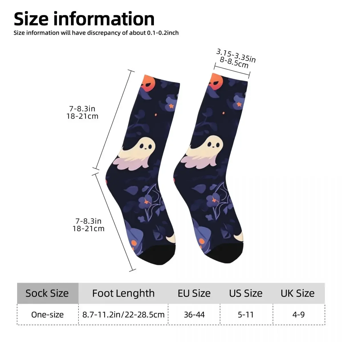 Ghost Pumpkin Halloween Socks Harajuku calze di alta qualità calze lunghe per tutte le stagioni accessori per regalo di compleanno Unisex