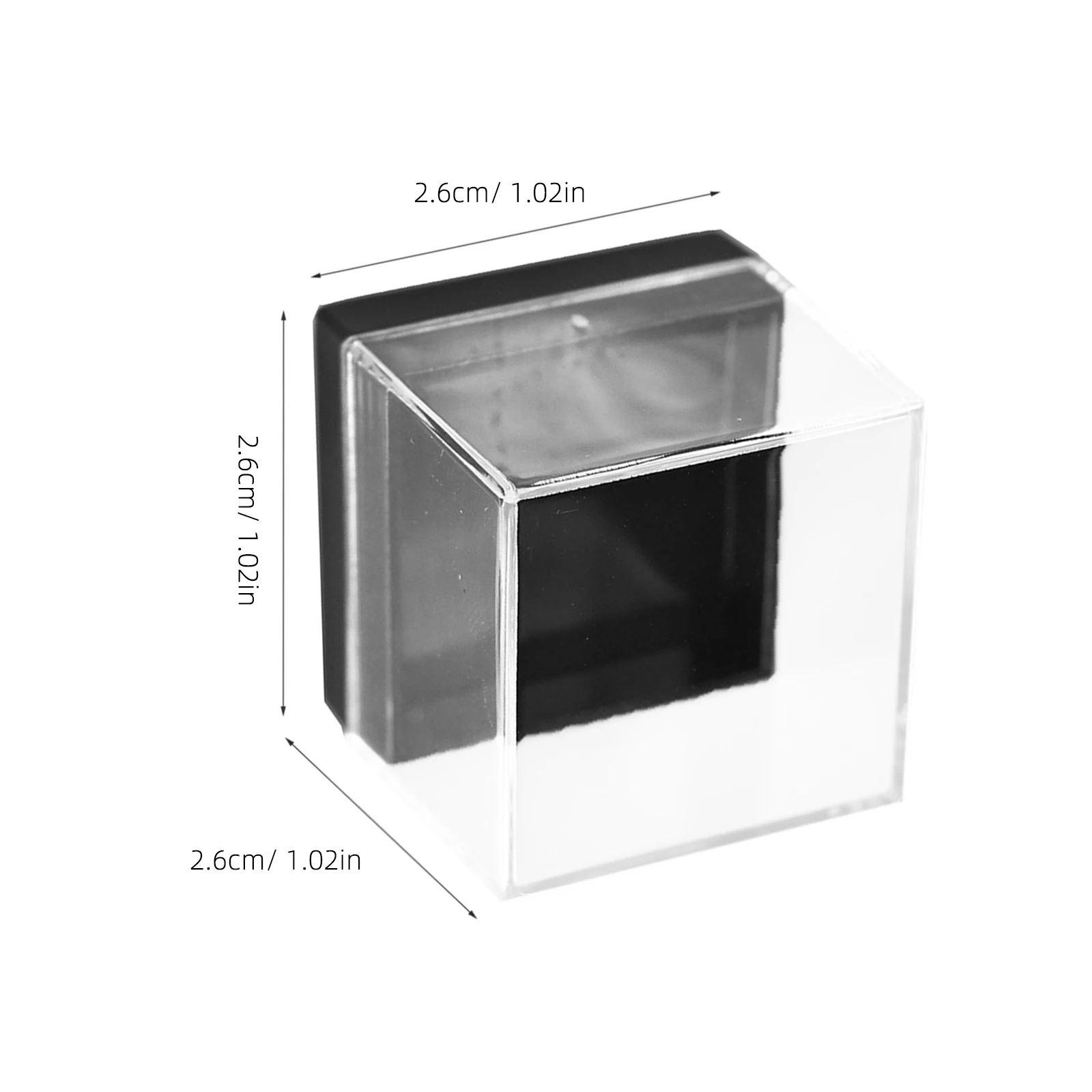 Afbeelding 7: 12 stuks plastic specimendoos vierkante vitrine voor minerale collectie opslag transparante organizer box krasbestendig