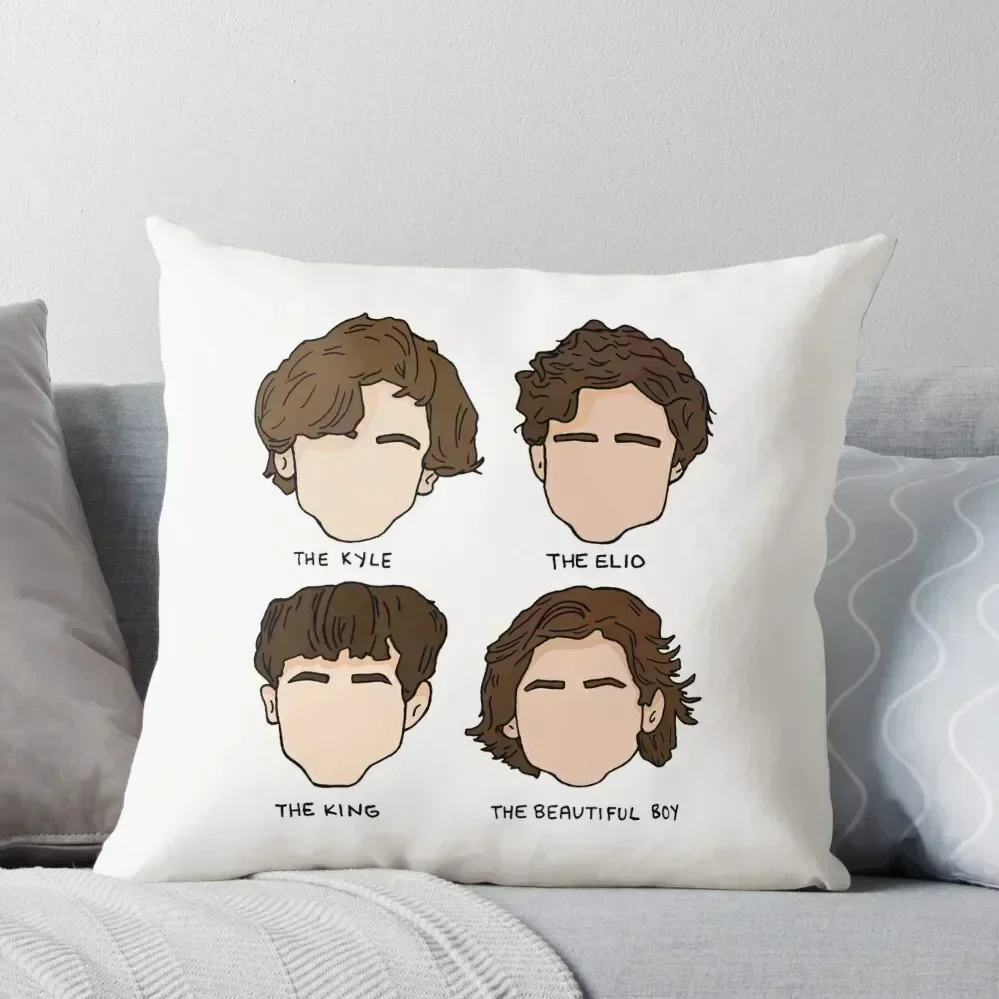 Timothée Chalamet Haircut Illustration, Call Me By Your Name, The King, Beautiful Boy, Ladybird Throw Pillow