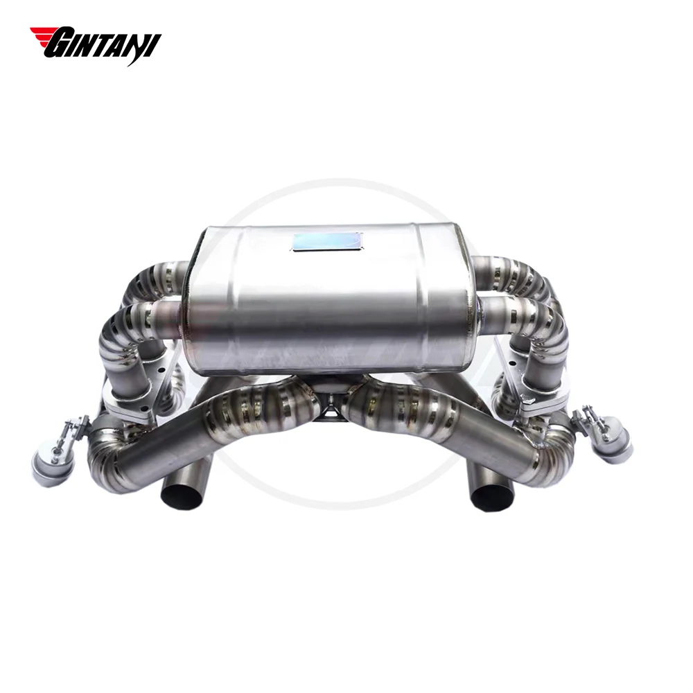 Gintani Exhaust Titanium Alloy Axle-back Pipe with Valve Muffler Sport Exhaust System for Ferrari F430 Scuderia Coupe 4.3L