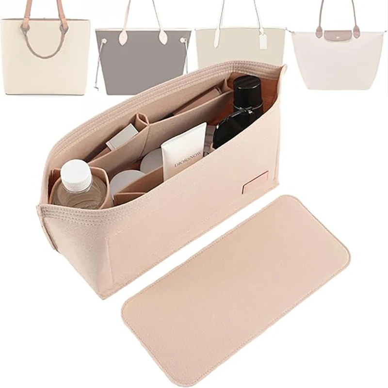 

Bag Organizer for Handbags &Tote Felt Bag Compatible with Speedy 25 35 and Neverfull Travel Portable Purse Organizer