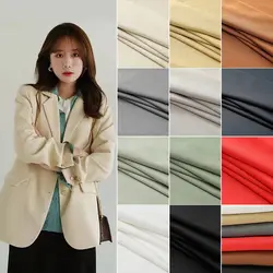 Thin Suit Apparel Sewing Fabric By The Meter for Uniform Pants Skirts Clothes Summer Anti-wrinkle Twill Plain Diy Cloth Soft Red