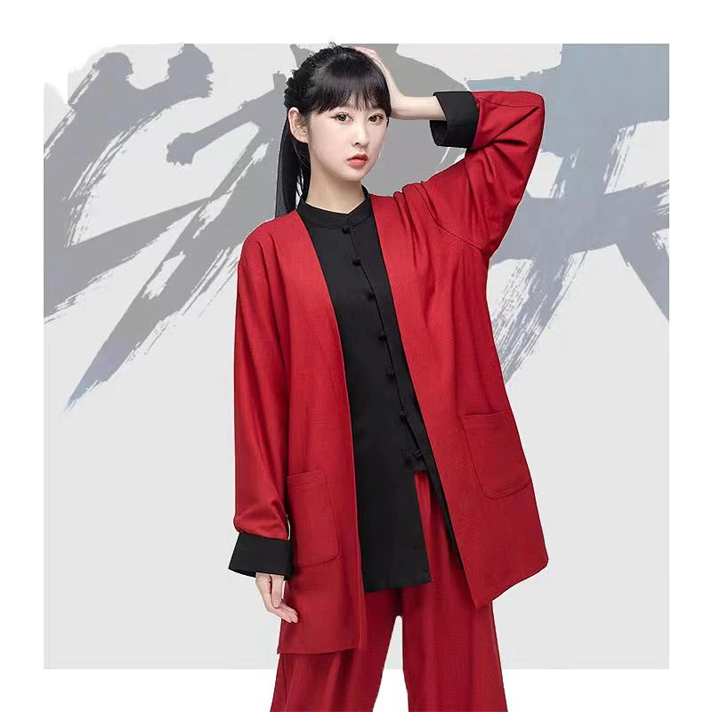 Beimo Chenjiagou Tai Chi Uniform - Spring Autumn Zen Meditation Suit for Men & Women, Martial Arts Tea Ceremony Wear