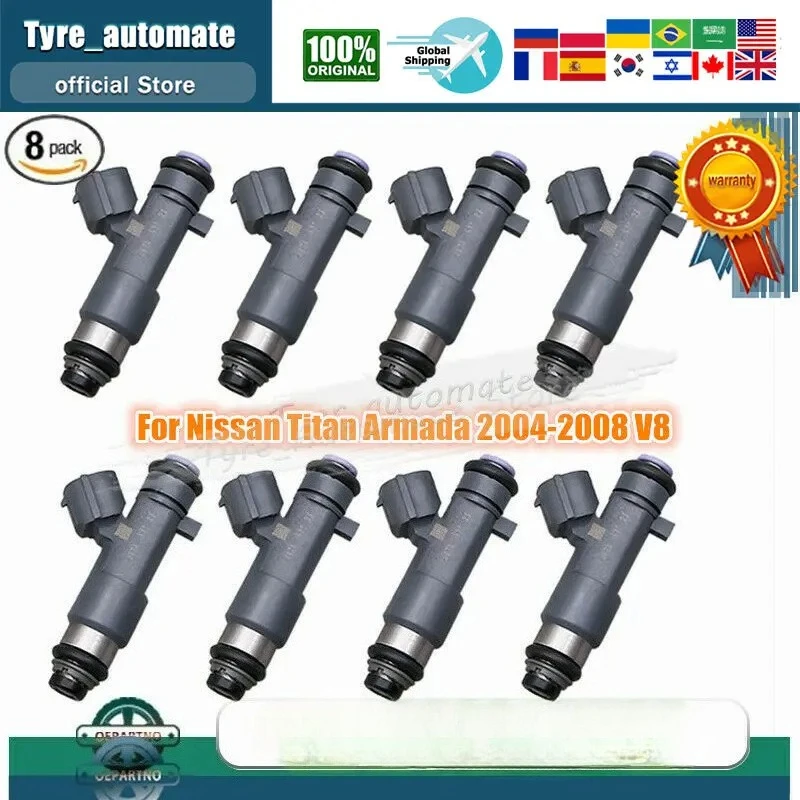 

8 шт. 16600-ZH00A топливные форсунки для Nissan Titan Armada 2004-2008 V8