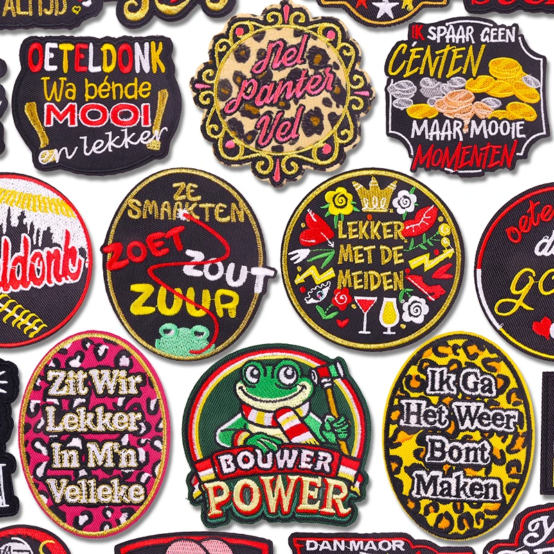 Netherland Oeteldonk Emblem Embroidery Patches Netherland Carnival Patch Iron On Patches For Clothing Uniform Jackets Hats DIY