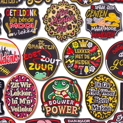 Nederland Oeteldonk embleem borduurpatches Nederland carnaval patch opstrijkbare patches voor kleding uniforme jassen hoeden DIY