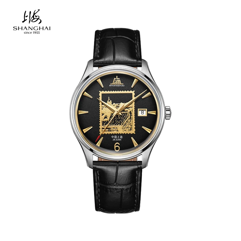

Shanghai Flower Stamp Special Men's Watch Automatic Mechanical Watch Luxury Collector Business Mechanical Watch 2025 New ST2130