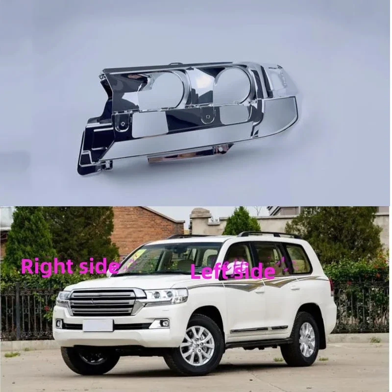 

For Toyota Land Cruiser 2016 2017 2018 headlight decorative frame headlights chrome trim frame headlight damage repair parts