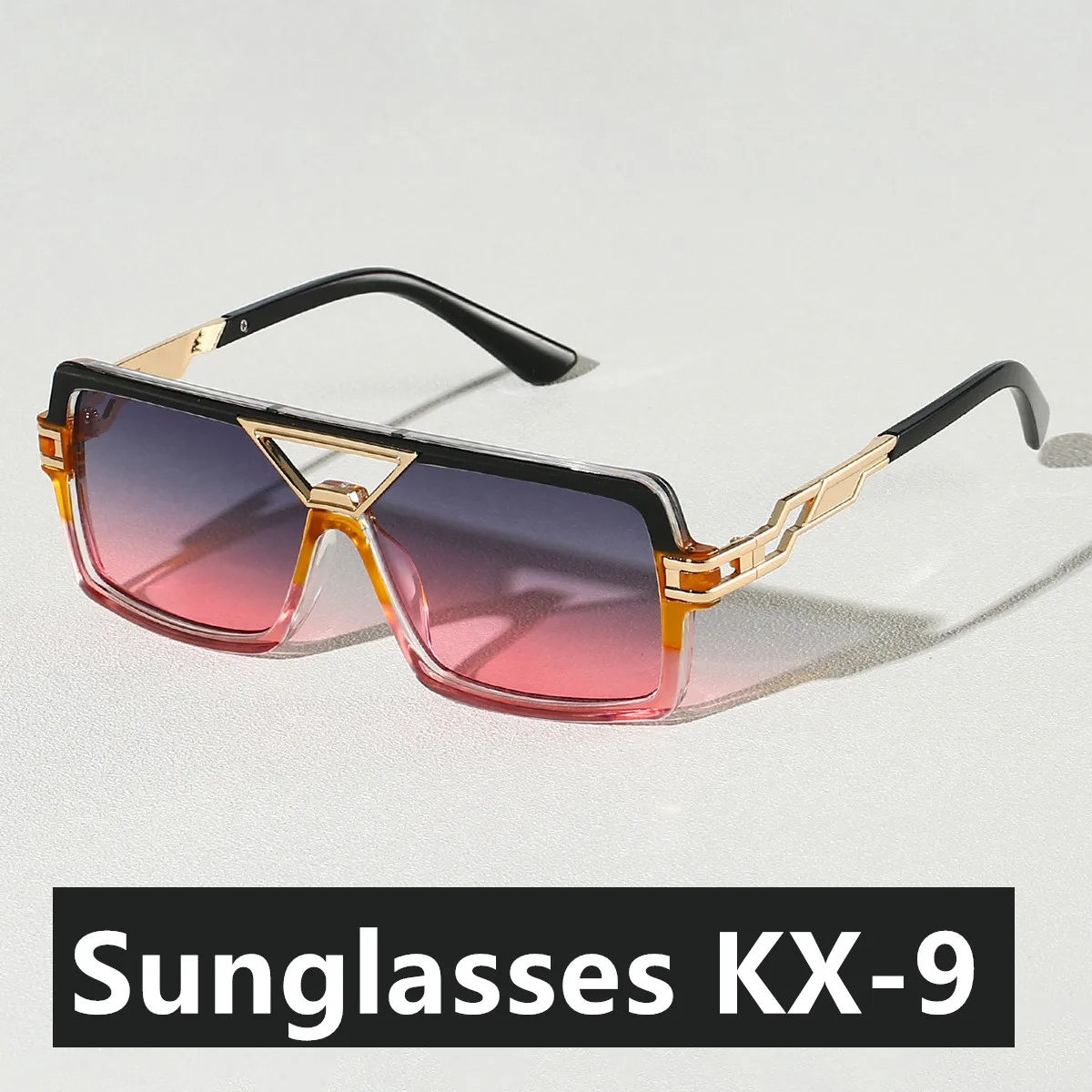 2026 neue Mann Frau Sonnenbrille Mode Vielseitige Trend Sonnenbrillen UV400 Farbe Blockieren Hohe Qualität Doppel Strahl Design Sonnenbrille – Detail 6
