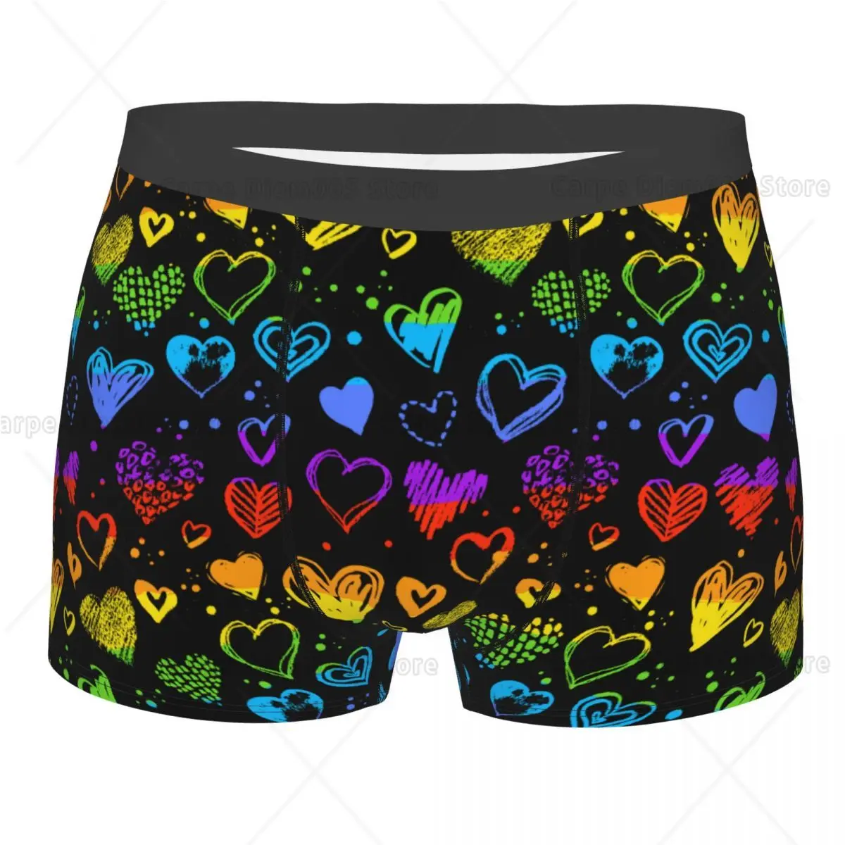 

ЛГБТ Hearts Pride Мужские трусы-боксеры Нижнее белье Дышащие эластичные трусы-боксеры с мешочком для мужчин и молодежи