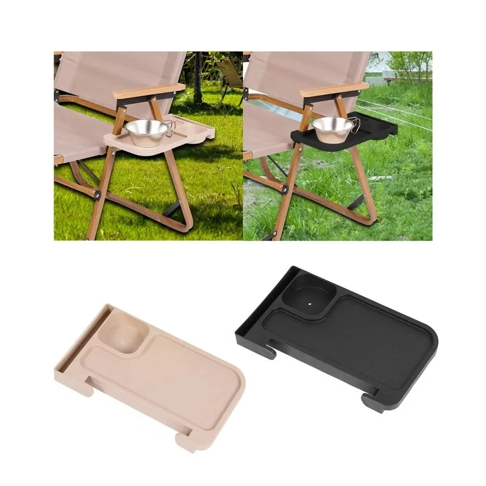 

Outdoor Lounge Chair Clip on Side Table Portable Cup Phone Holder Tray Travel Friendly Outdoor Camping Accessories EDC