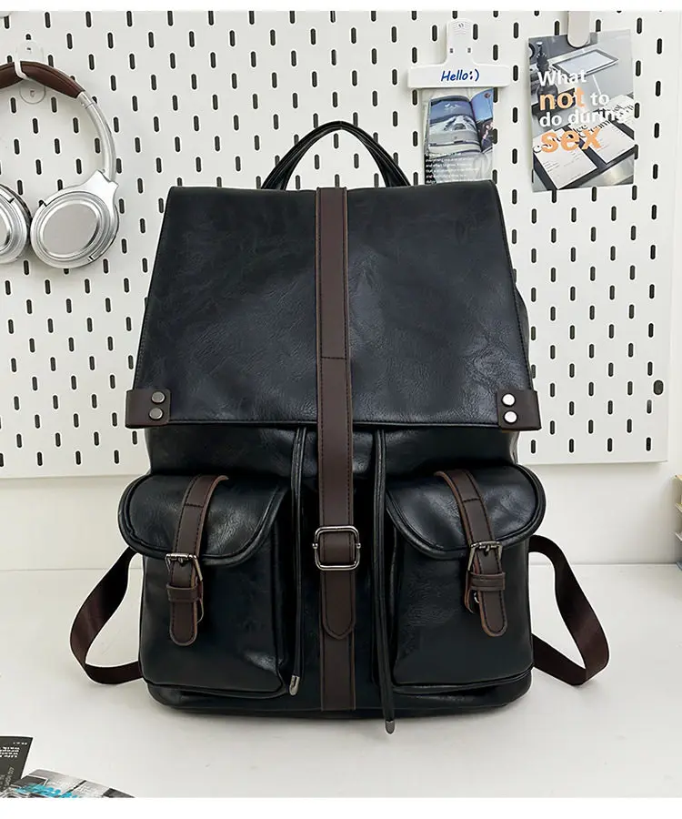 American Retro High-end Personalized Commuting Versatile Flip Style Large Capacity Casual Versatile Travel Backpacks For Women
