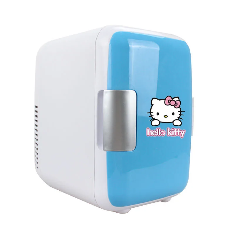 4L Hello Kittys Car Refrigerator Mini Refrigerator Home Camping Outdoor Picnic Portable Car Home Dual-Purpose Small Refrigerator