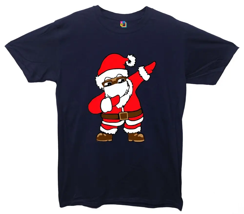 Santa Dabbing Funny Christmas Printed T-Shirt  Cotton Luxury brand vintage oversized