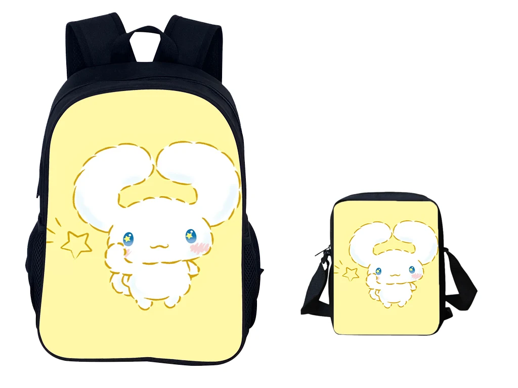 

Novelty Cinnamoroll Backpack Child 2 Pcs Schoolbag Set-Boy Girl Lightweight Student Bookbag+Insulated Lunch Bag