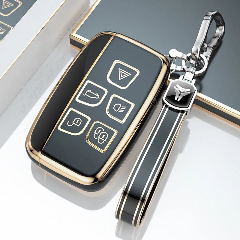 For Land Rover Range Rover Sport Evoque Freelander Velar Discovery 4 Jaguar XE XJ XF Guitar TPU Car Remote Key Case Cover Shell