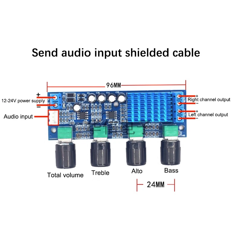 XH-M577 Digitale Eindversterker Bord Tpa3116d2 Audio Versterker Board 12-24V Op Amp High Power Toon Board 80wx2 Twee Vocale Tract