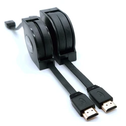 Computer TV connection cable HDMI high-definition telescopic spring cable set-top box cable HDMI compatible cable 1.5 1.8 meters