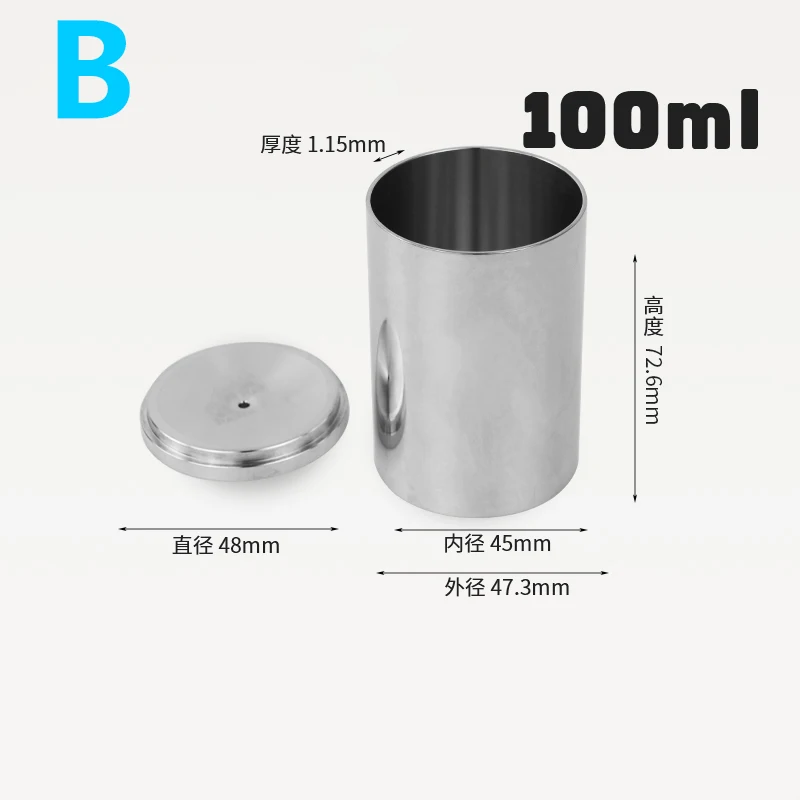 Obrázek 4: Nerez ocel pyknometr 100ml, regular/high-precision kapalina pyknometr, hustota měřič