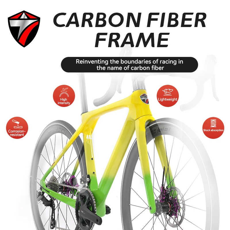

TWITTER Carbon fiber road bike 2025 latest 24-speed mechanical manual transmission bicycle outdoor sports event adult road bike
