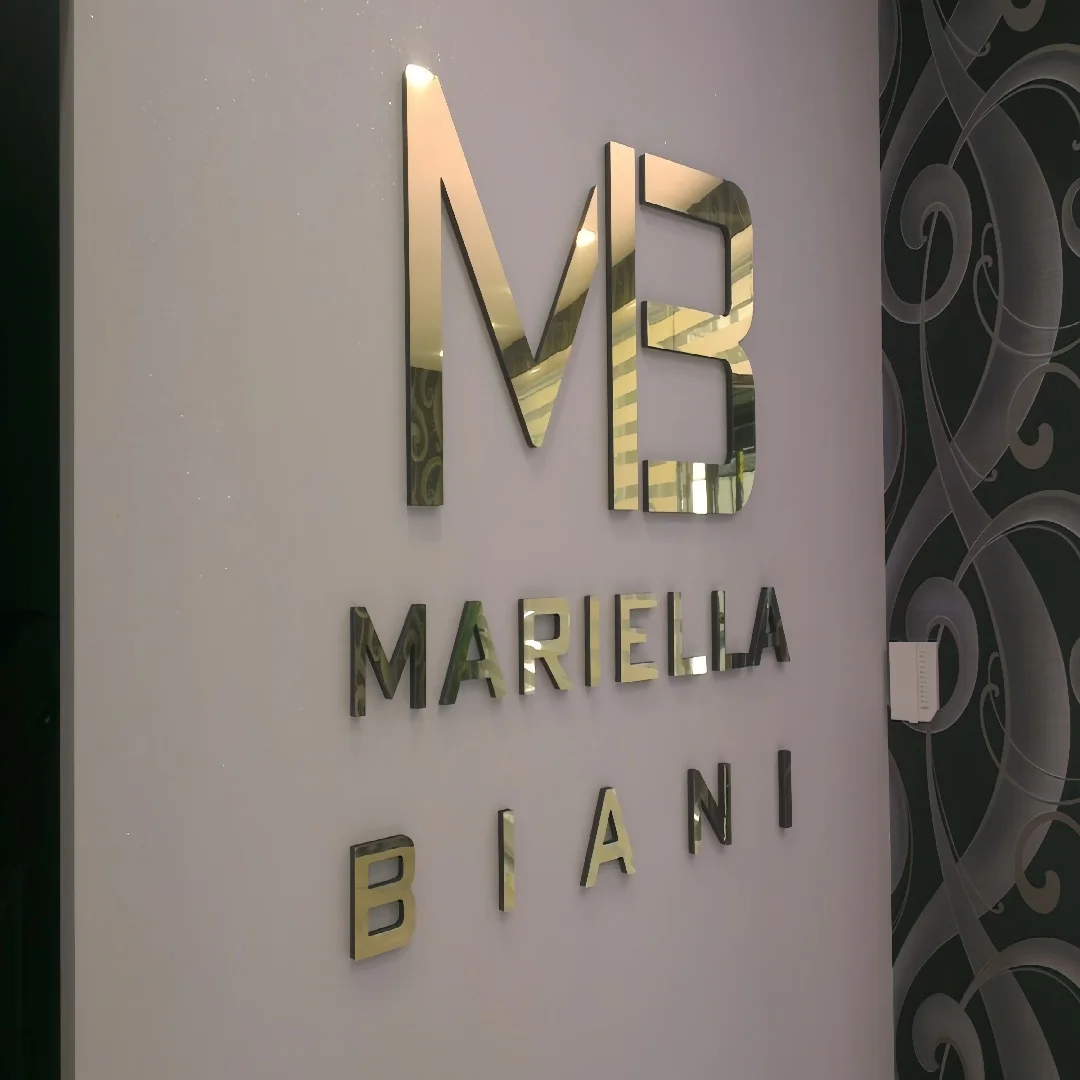 Custom Laser Cut, Clinic Sign, Sign with Raised 3D Design, Business Eye Doctor Lobby Signage, Reception Logo, Brushed Metal Logo