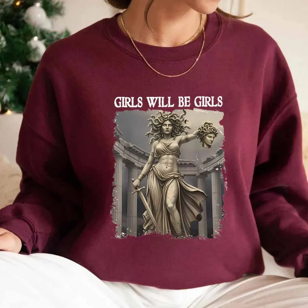 Bluza Halloween Dziewczyna Meduza Feministka Kobiety Gotyk Równy Status Koszula Wiedźma Spal Patriachat Halloweenowe Topy