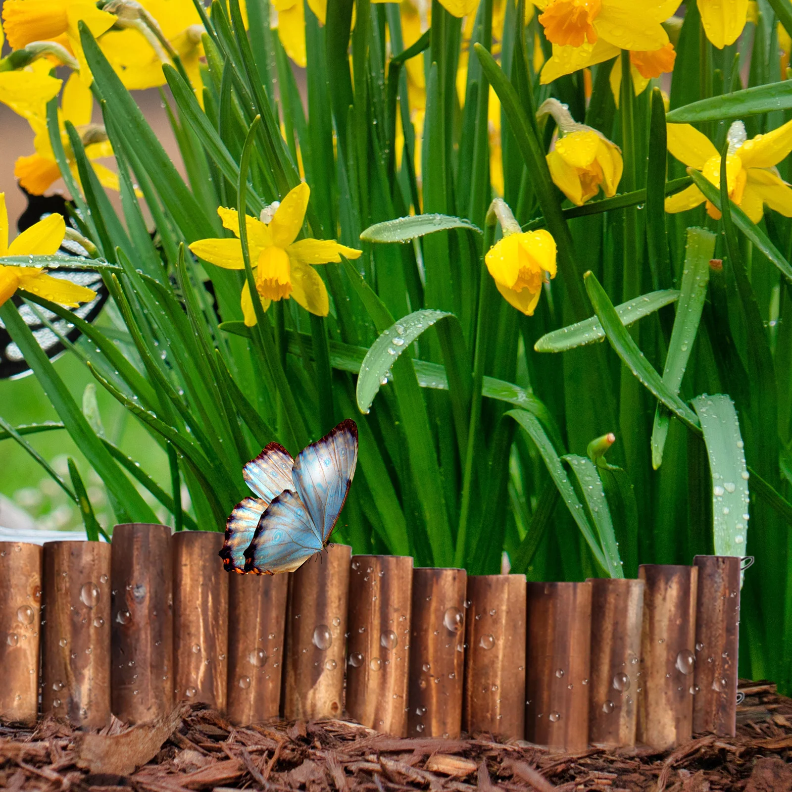 

1Pcs Carbonized Wooden Fence Outdoor Garden Yard Flexible Lawn Partition Decorative Landscape Fence Durable Anti-Corrosive