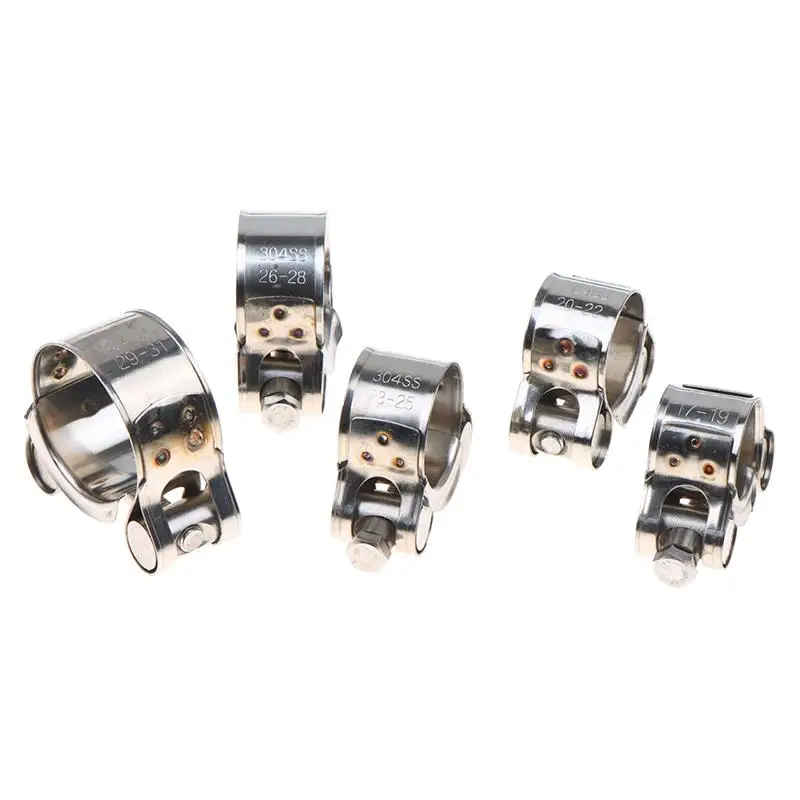 1Pc 304 Stainless Steel Powerful Hose Pipe Tube Clamps Exhaust Air Water Pipes Sealing Powerful Strength Repair Welding Tool
