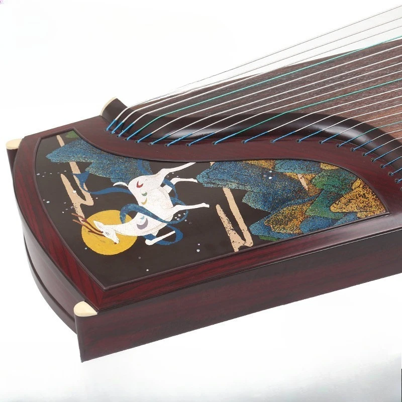Nine-color deer Dalbergia competition performance test guzheng