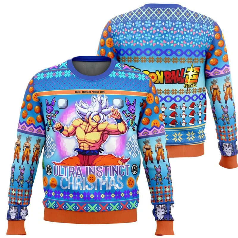 

Anime Cartoon Dragon Ball Christmas Series Blade Round Neck Hoodie Printed Imitation Sweater Knitted Decorative Daily Necessitie